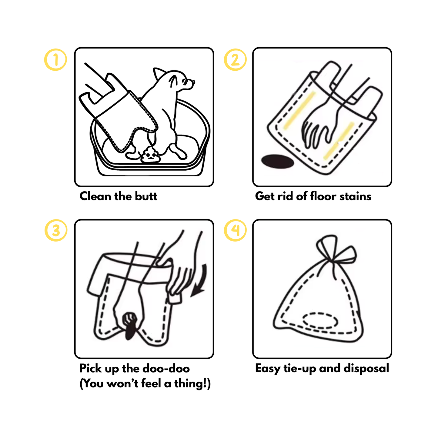 Tissue-lined Double Layer Handled Pet Poop Bags (50 pcs)