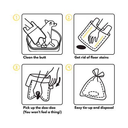 Tissue-lined Double Layer Handled Pet Poop Bags (50 pcs)