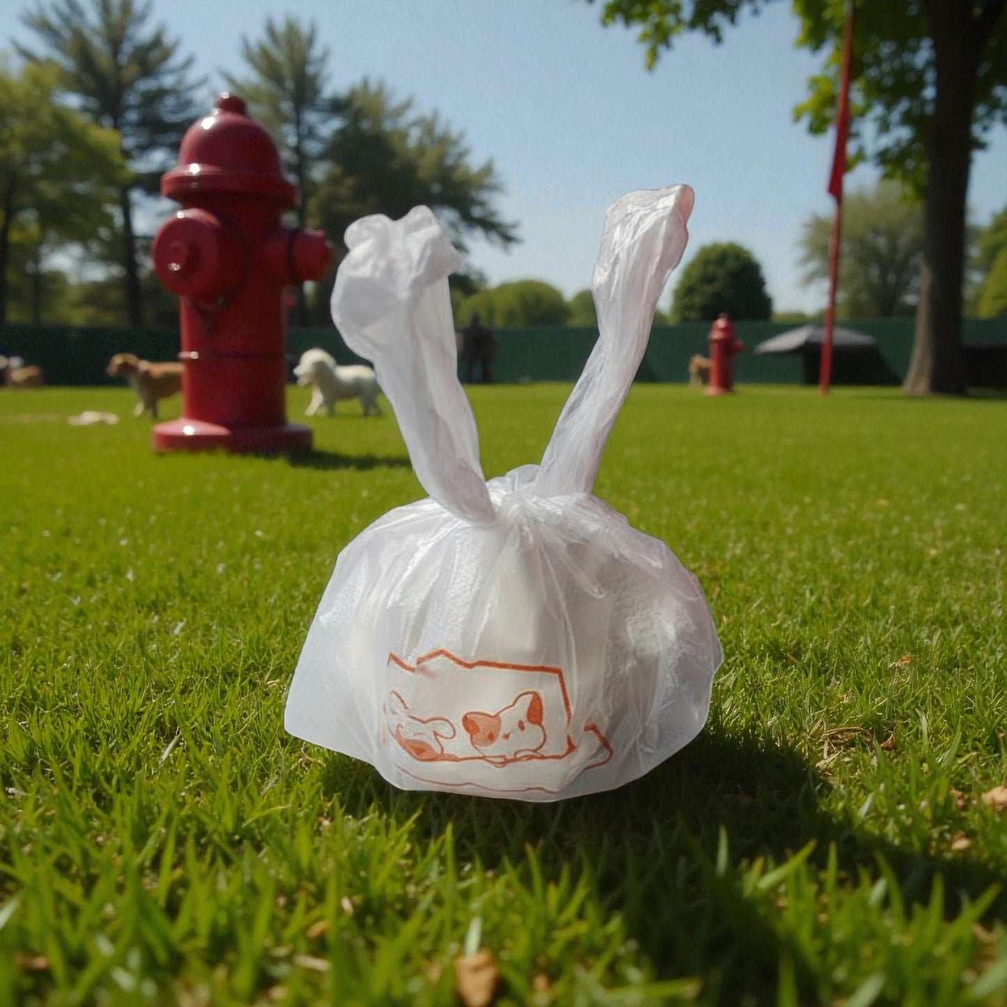 Tissue-lined Double Layer Handled Pet Poop Bags (50 pcs)